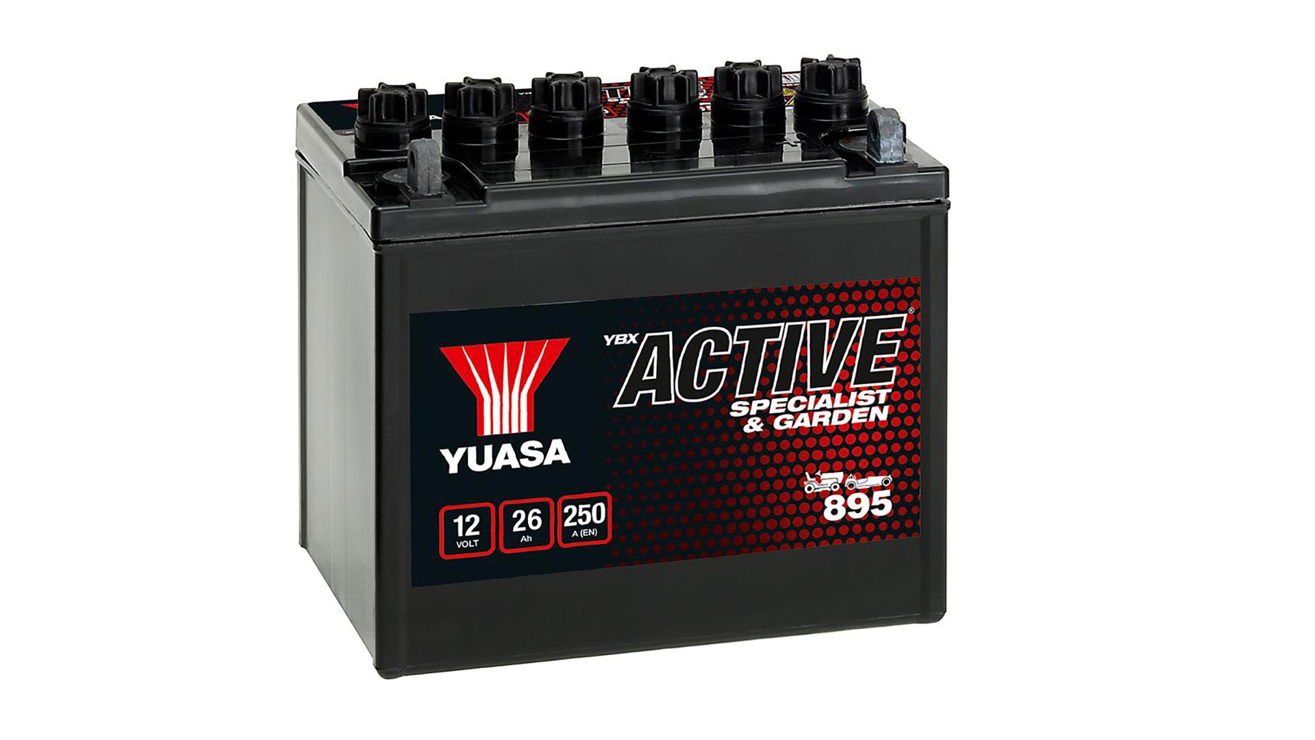  895 12V 26Ah 250A Yuasa Active Specialist & Garden Battery 