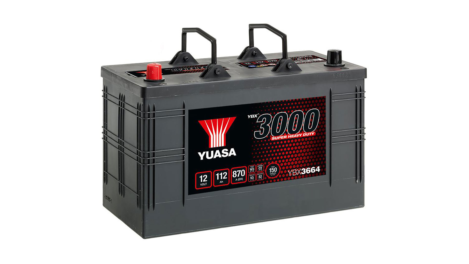  YBX3664 12V 112Ah 870A Yuasa Super Heavy Duty SMF Battery 