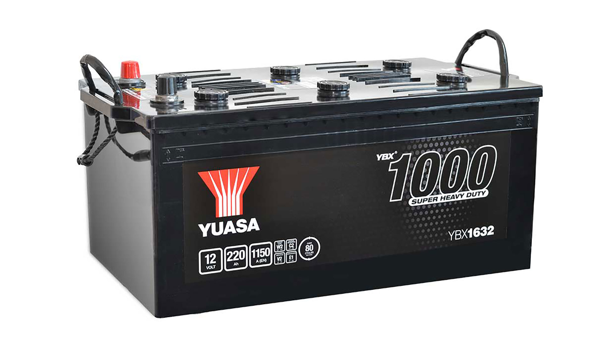  YBX1632 12V 220Ah 1150A Yuasa Super Heavy Duty Battery 