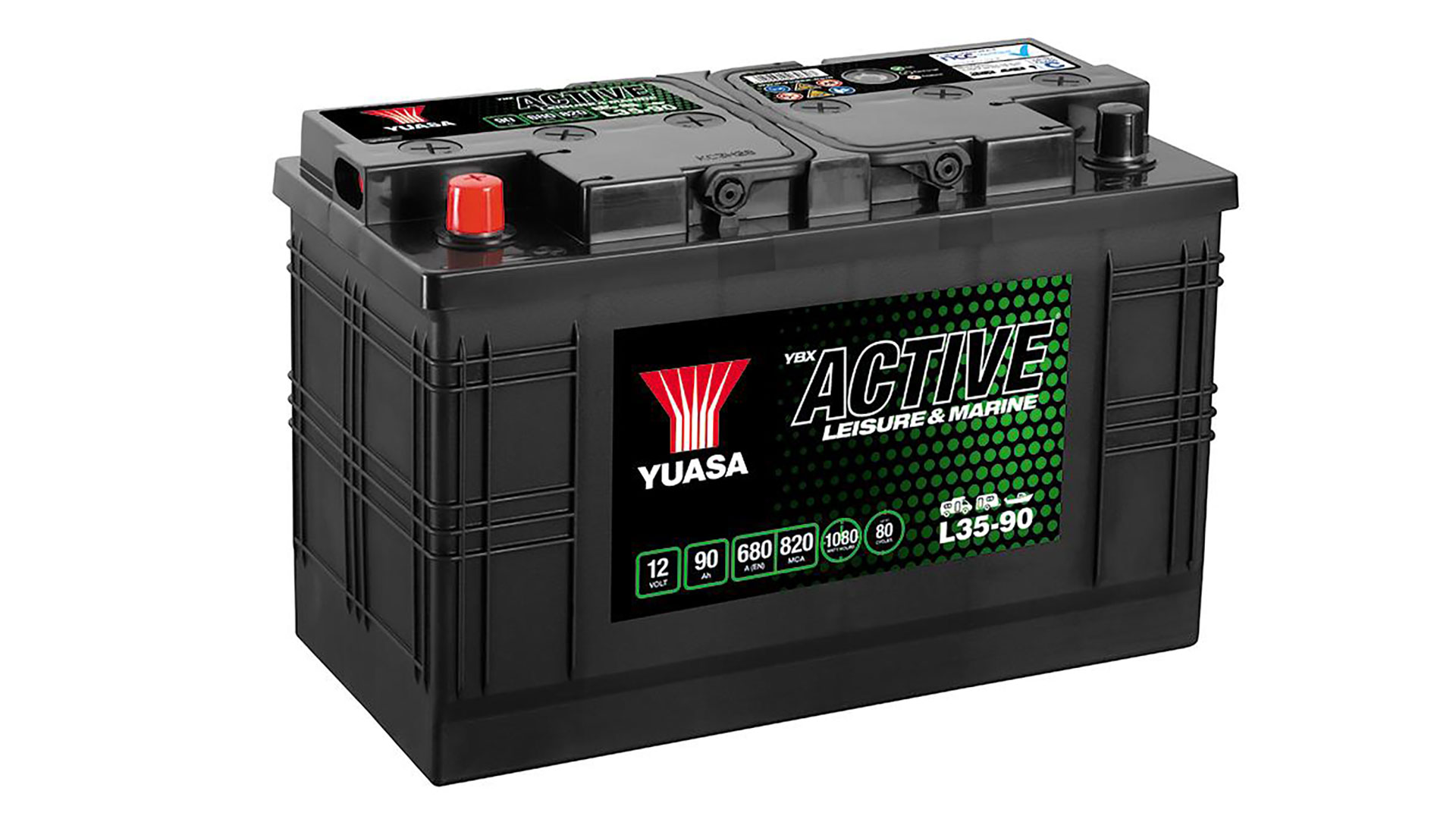  YBXL35R-90 12V 90Ah 680A Yuasa Active Leisure Battery 