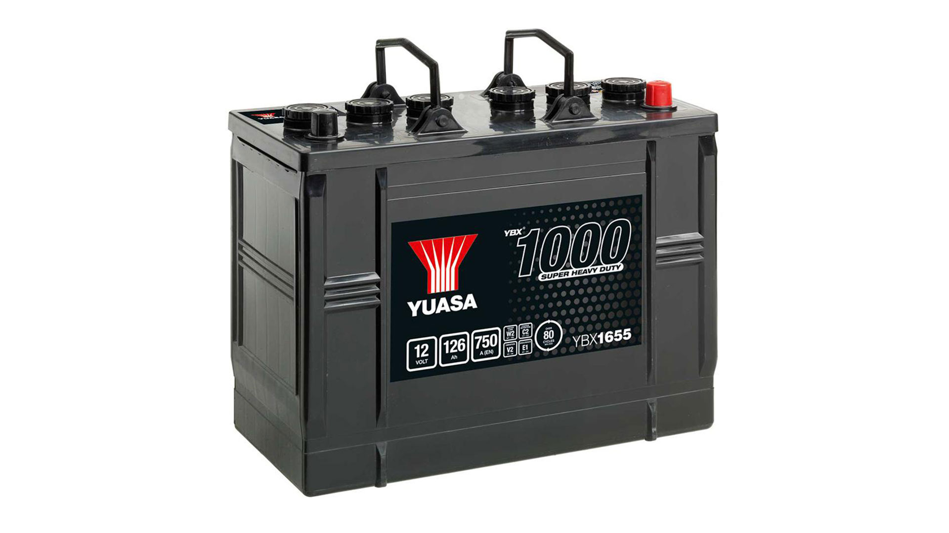  YBX1655 12V 126Ah 750A Yuasa Super Heavy Duty Battery 