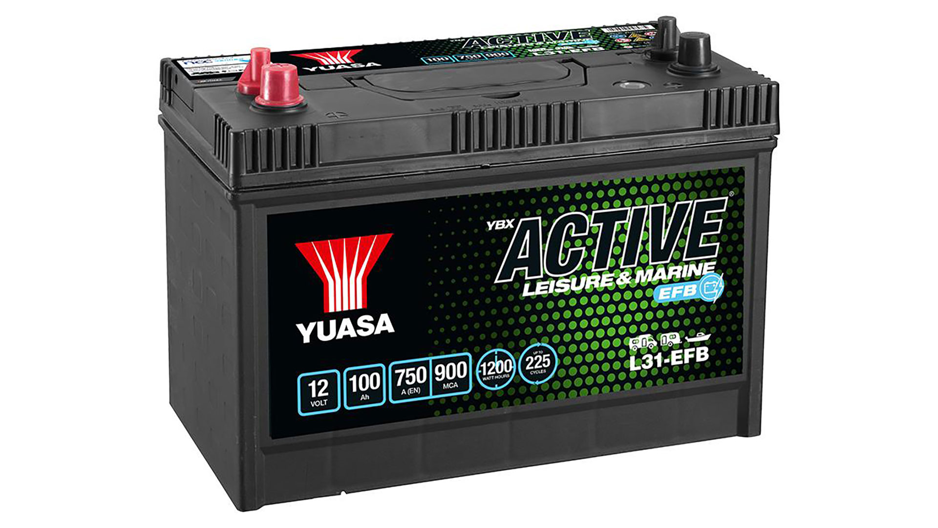  L31-EFB 12V 100Ah 750A Yuasa Active Leisure EFB Battery 