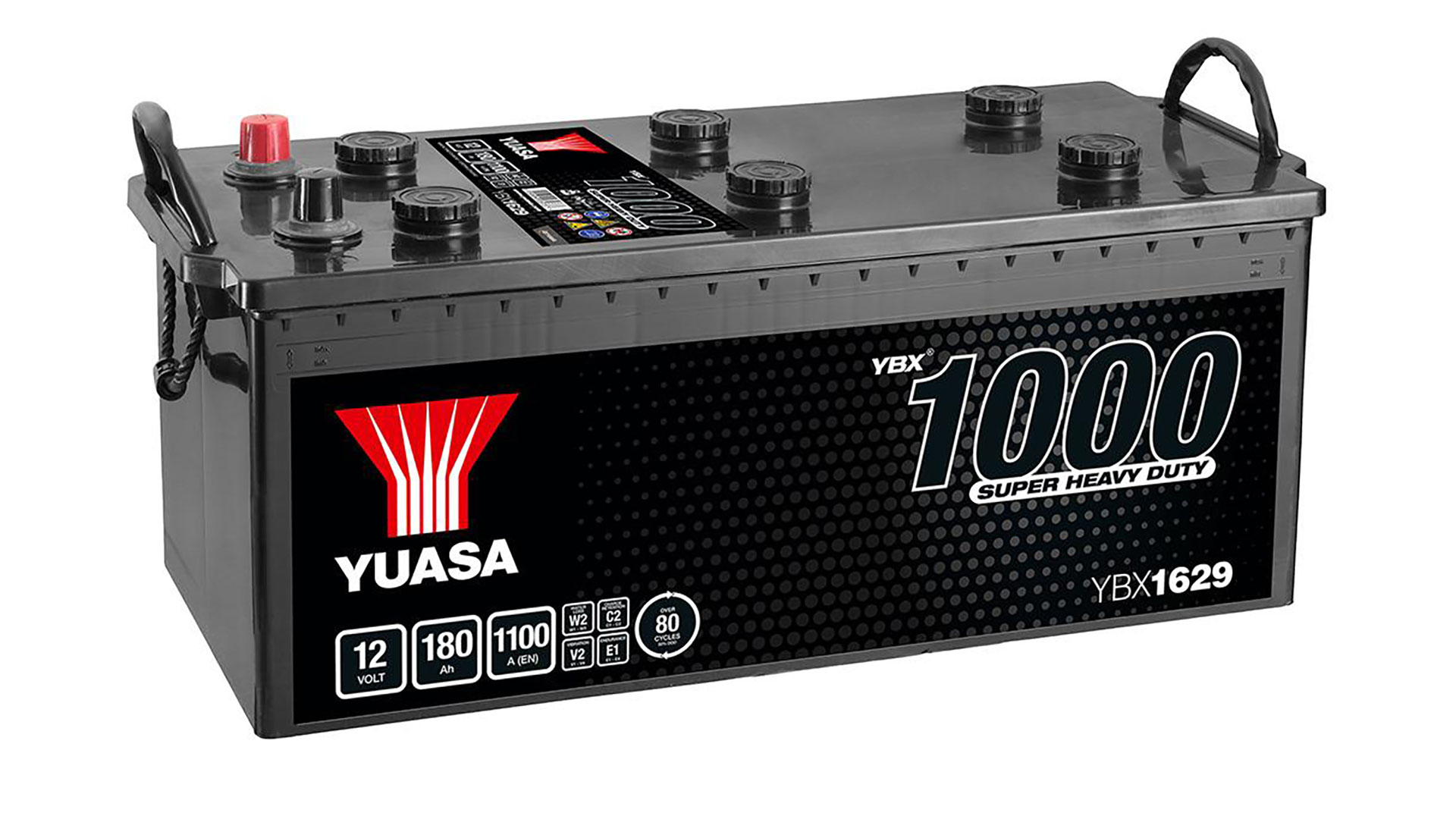  YBX1629 12V 180Ah 1100A Yuasa Super Heavy Duty Battery 