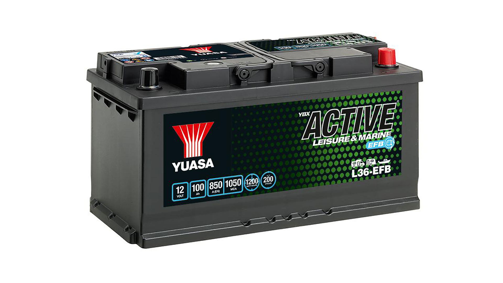  L36-EFB 12V 100Ah 850A Yuasa Active Leisure EFB Battery 