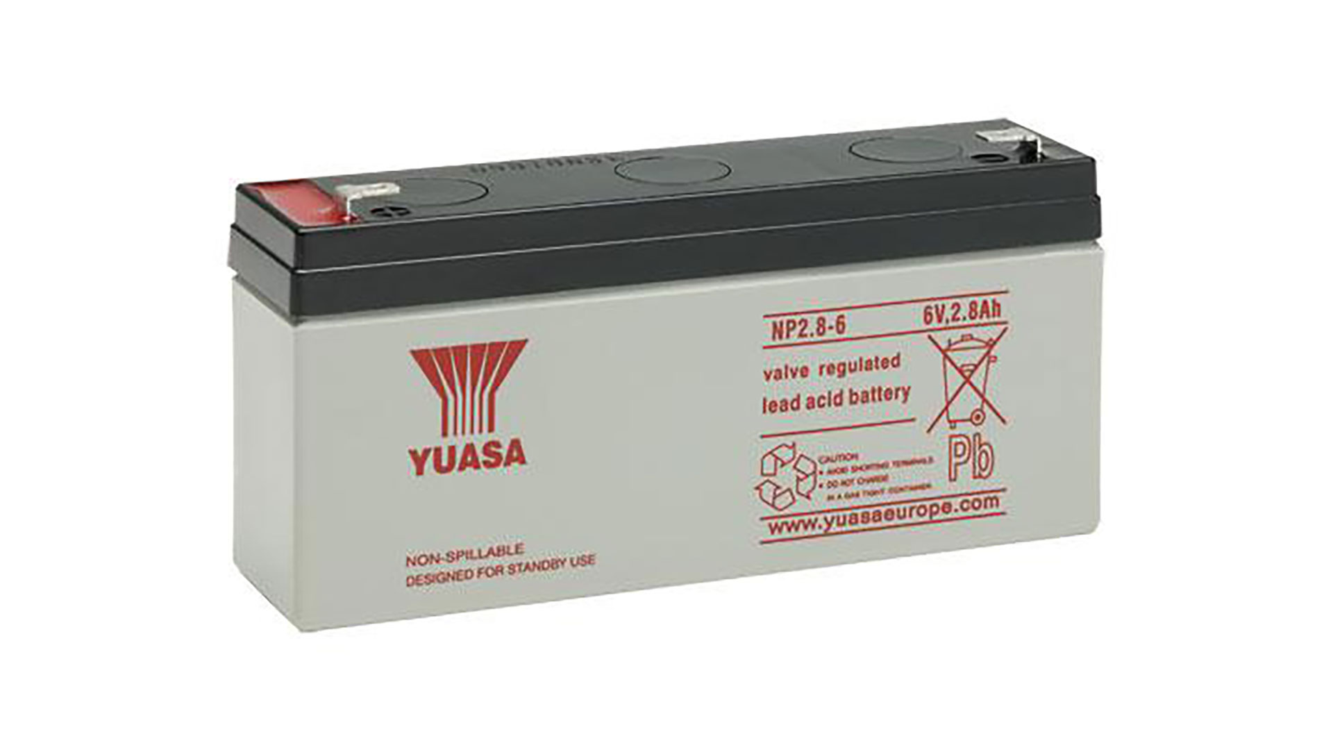 NP2.8-6 (6V 2.8Ah) Yuasa General Purpose VRLA Battery