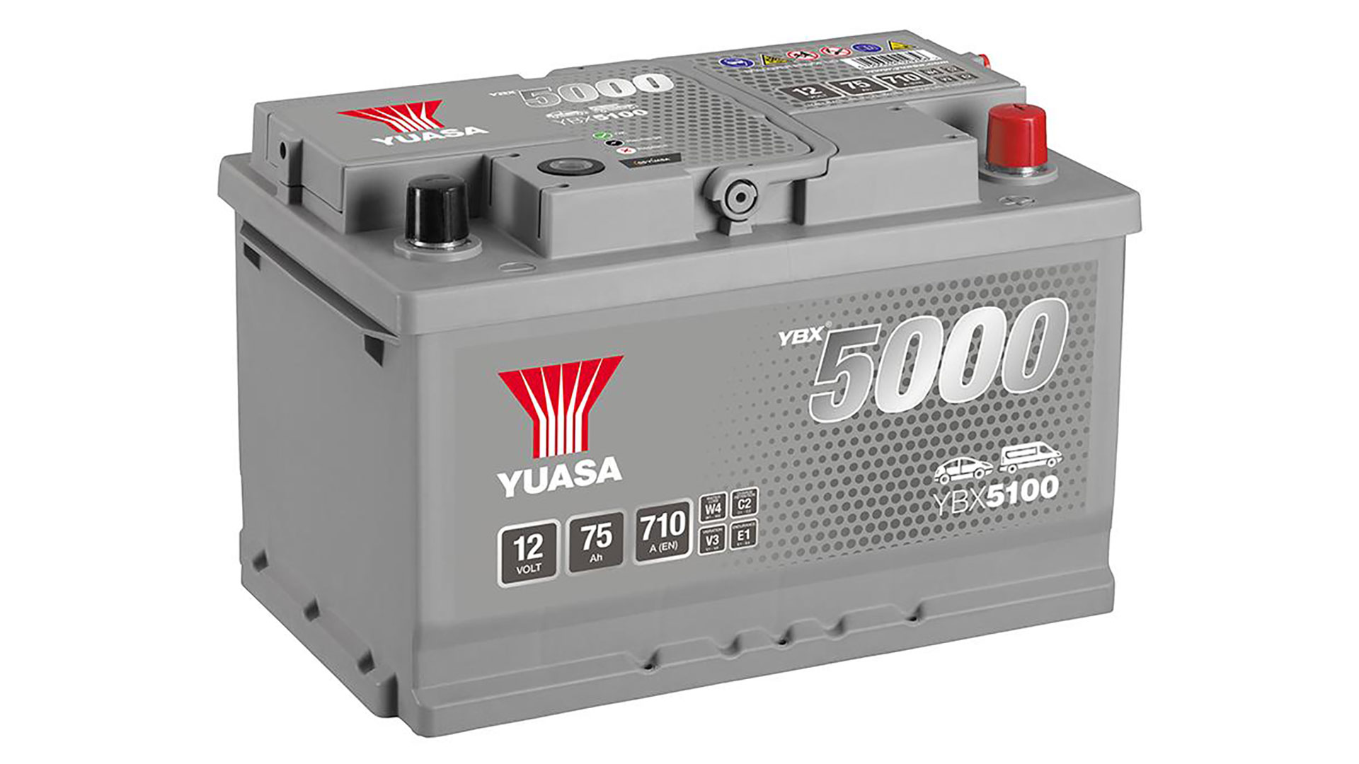  YBX5100 12V 75Ah 710A Yuasa Silver High Performance Battery 