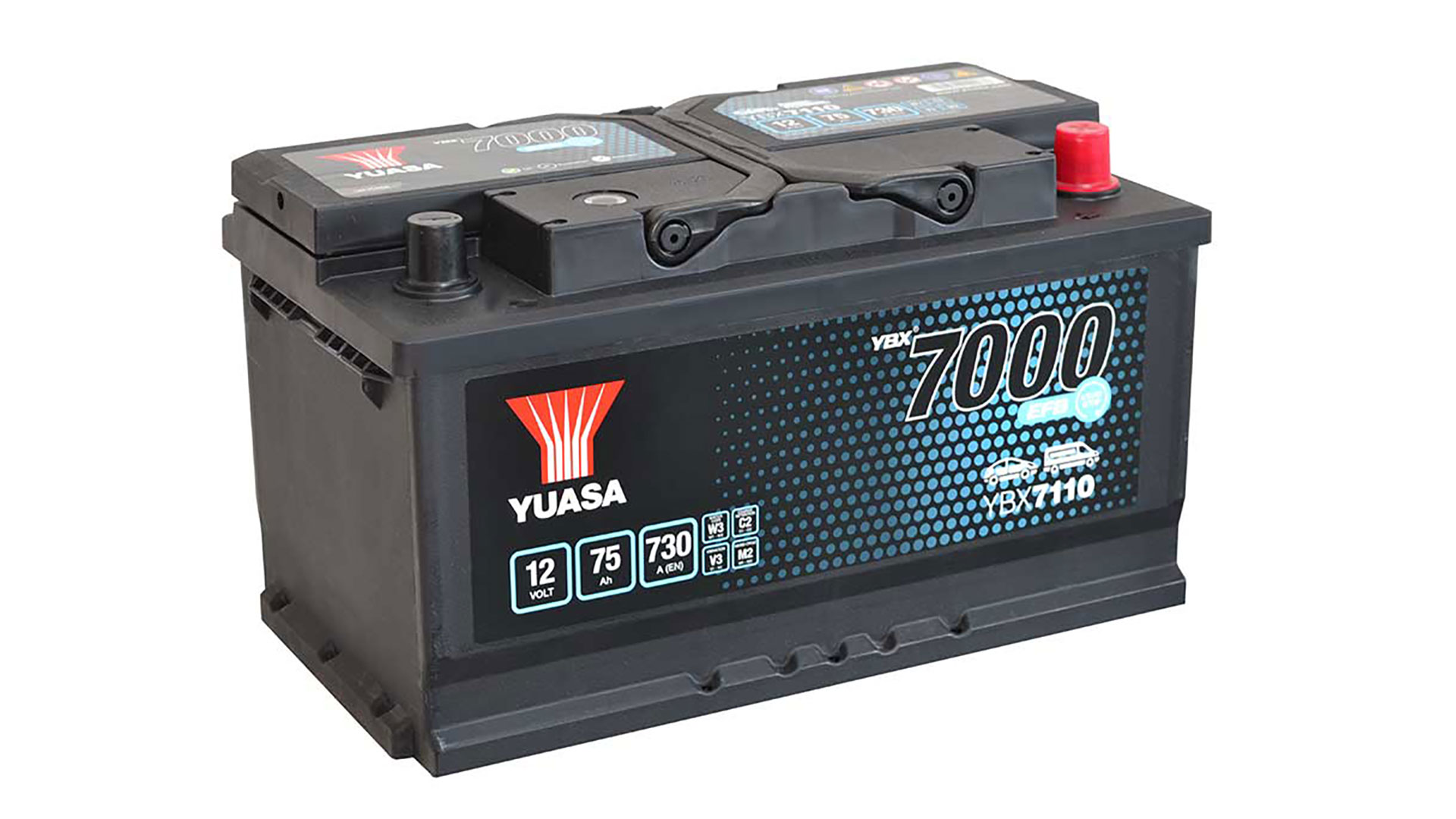  YBX7110 12V 75Ah 730A Yuasa EFB Start Stop Battery 