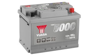 YBX5075 12V 60Ah 640A Yuasa Silver High Performance Battery