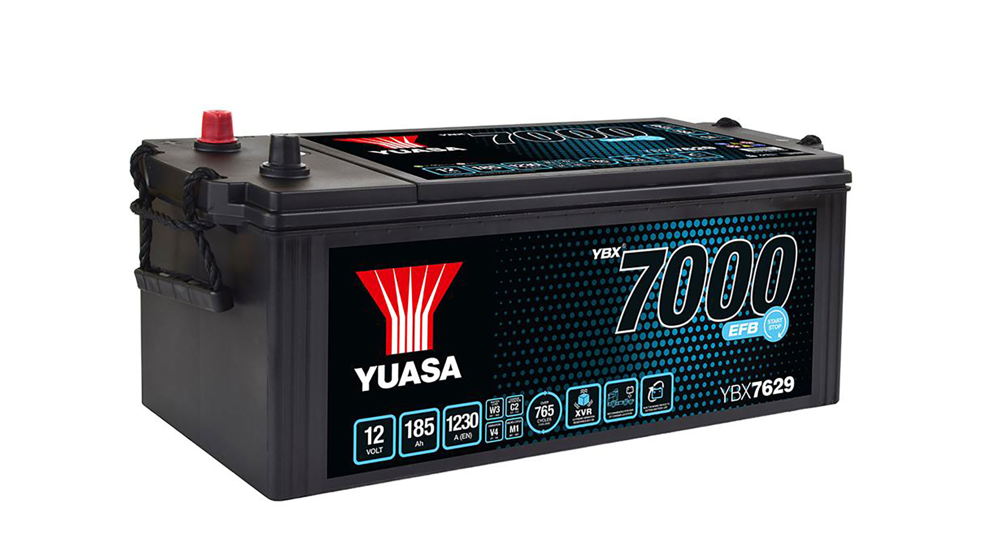  YBX7629 12V 185Ah 1230A Yuasa Super Heavy Duty EFB Battery 