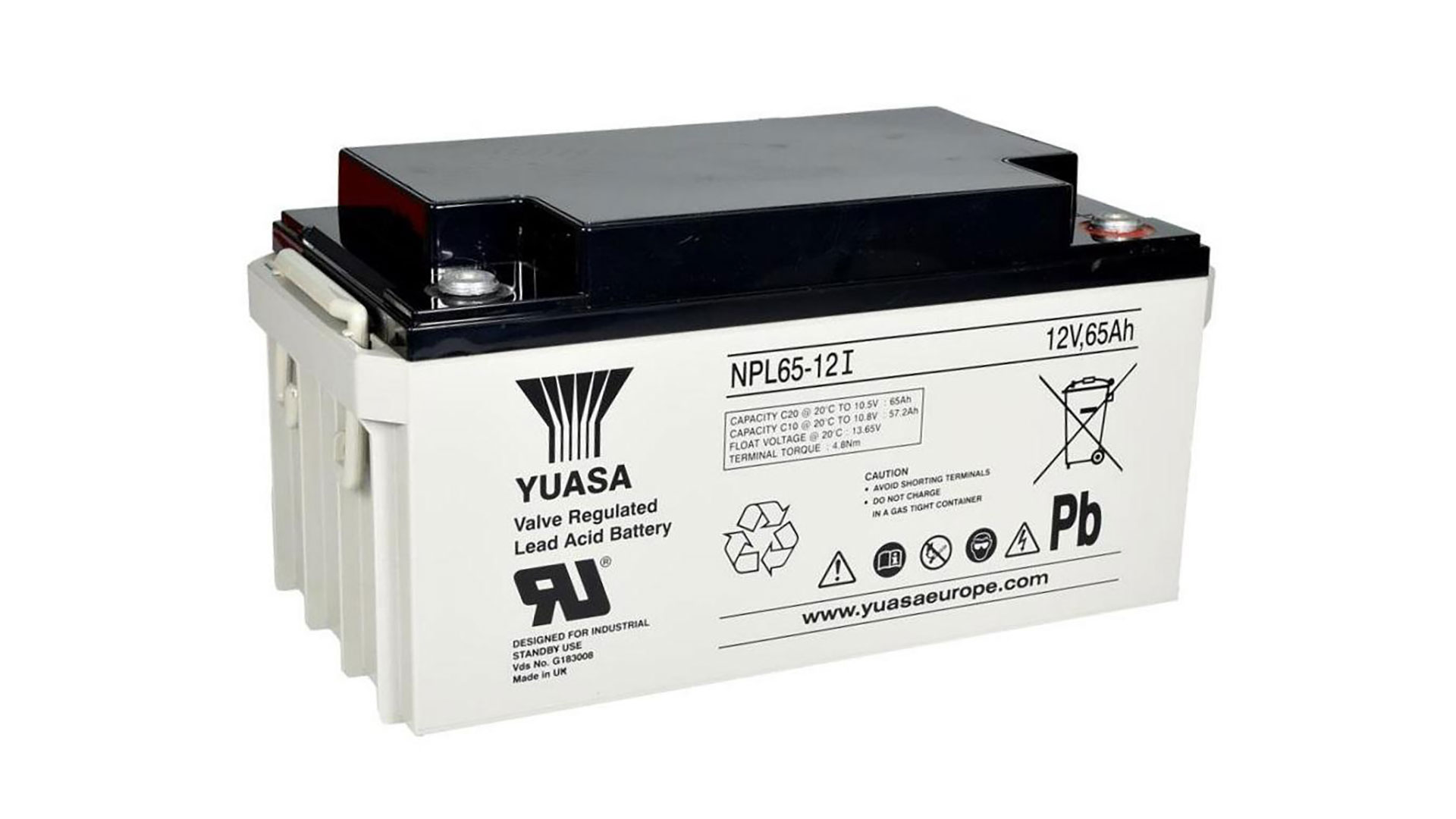 NPL65-12I (12V 65Ah) Yuasa General Purpose VRLA Battery