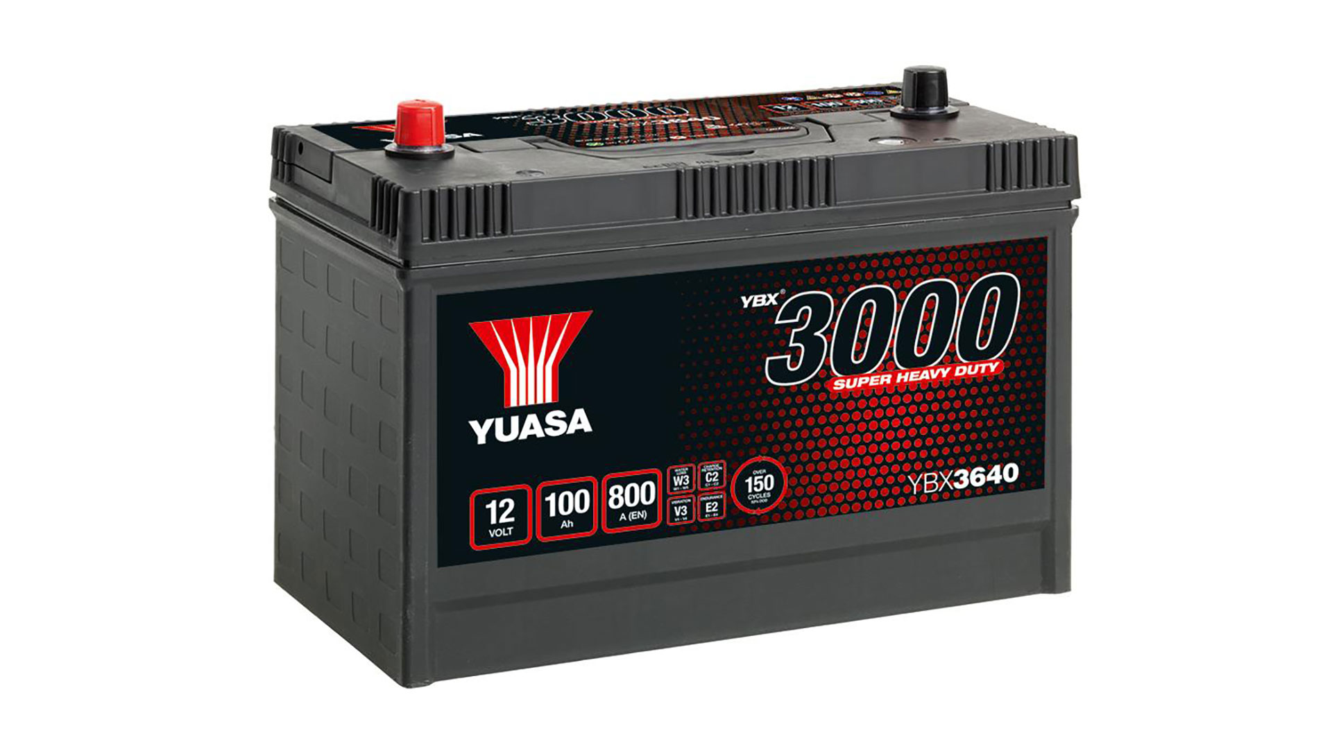 YBX3640 12V 100Ah 800A Yuasa Super Heavy Duty SMF Battery