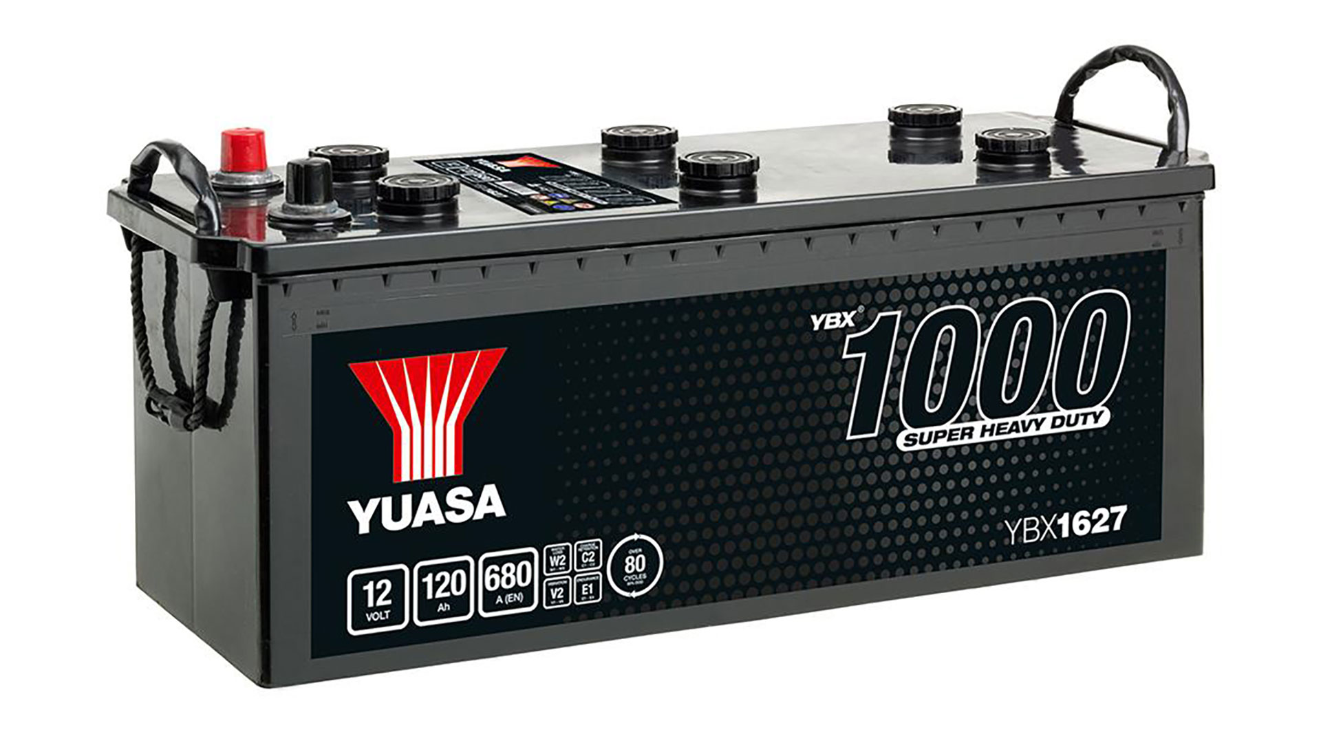  YBX1627 12V 120Ah 680A Yuasa Super Heavy Duty Battery 