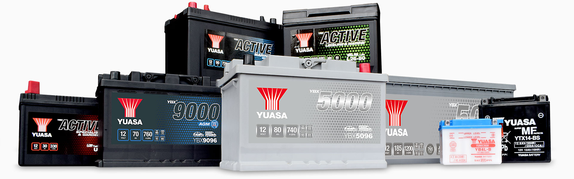  YBX9096 12V 70Ah 760A Yuasa AGM Start Stop Plus Battery 